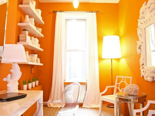 Orange Office Designing For Teenage Girls