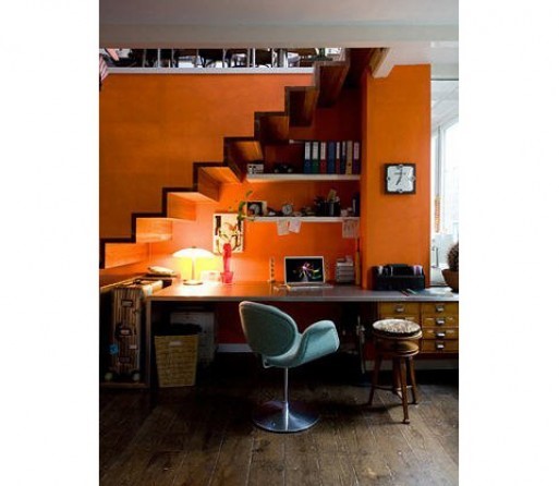 Orange Office Designing For Teenage Girls