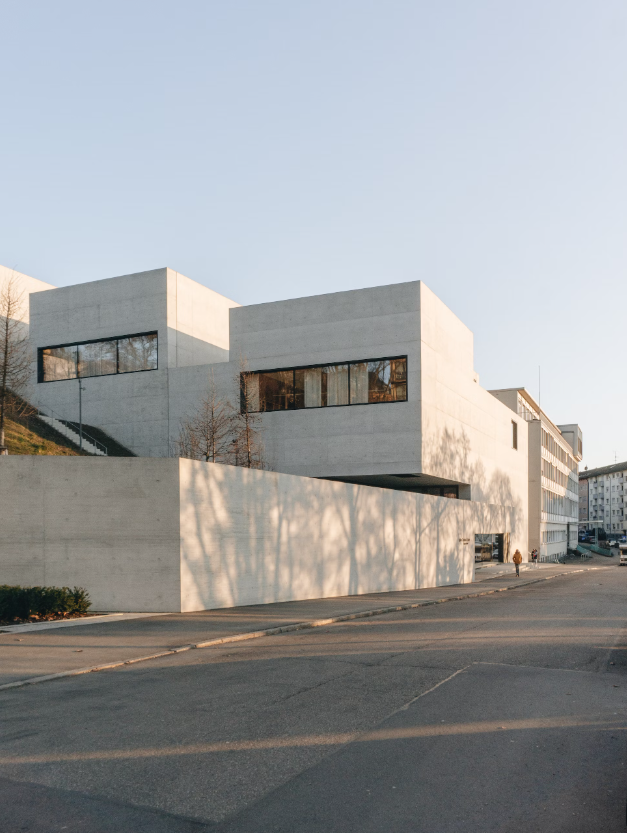 Modern architecture concrete office building.